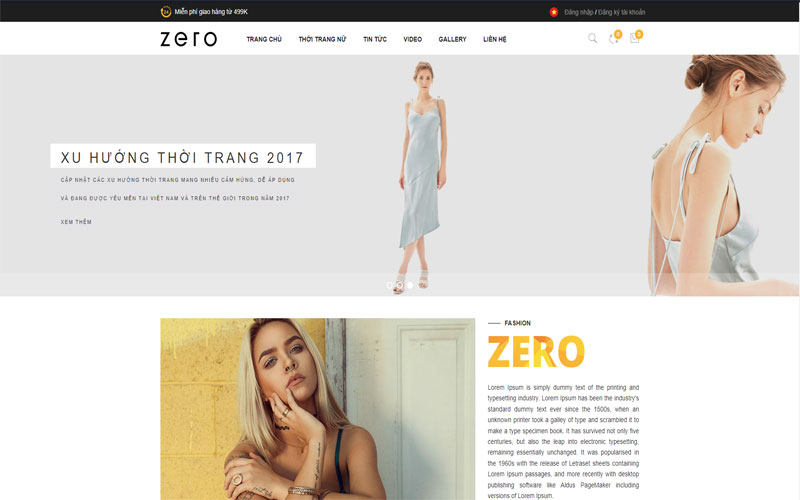 Mẫu thiết kế website thời trang 